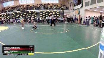 120 lbs Champ. Round 2 - Aaron Workinger, NORTHWEST vs Yezen Musallam, OLMSTED FALLS
