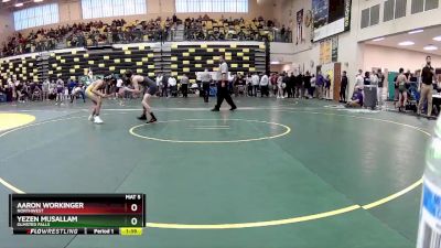 120 lbs Champ. Round 2 - Aaron Workinger, NORTHWEST vs Yezen Musallam, OLMSTED FALLS