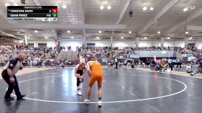 A 126 lbs Champ. Round 1 - Adam Perez, Pigeon Forge High School vs Christian Davis, Signal Mountain High School