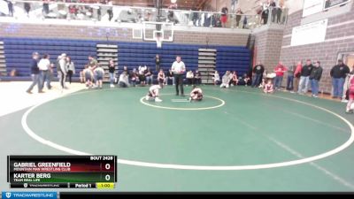 65 lbs 3rd Place Match - Gabriel Greenfield, Mountain Man Wrestling Club vs Karter Berg, Team Real Life