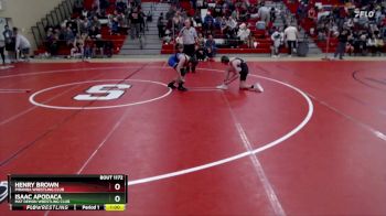 105 lbs Cons. Round 3 - Isaac Apodaca, Mat Demon Wrestling Club vs Henry Brown, Piranha Wrestling Club