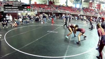 150 lbs Cons. Semi - Keyaira Monroe, Norfolk Jr Wrestling vs Victoria Carbajal, Grand Island Legacy Girls Wrestling Club