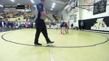 140 lbs 3rd Place - Scarlett Helton, Miami HS Girls vs Jaden Jackson, Pryor HS Girls