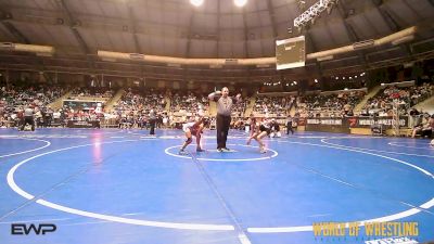 95 lbs Quarterfinal - Priseis Hancock, Chickens Wrestling vs Londyn Bellamy, Fox Valley Wrestling Club