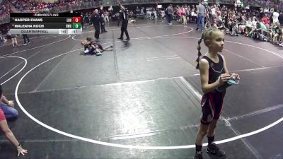 57-58 lbs Quarterfinal - Harper Evans, League Of Heroes vs Maleaha Koch, Scottsbluff Wrestling Club