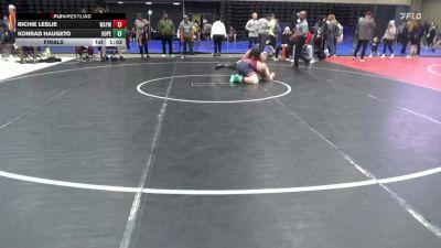160 lbs Final - Richie Leslie, Waymart vs Konrad Haugeto, Hopewell