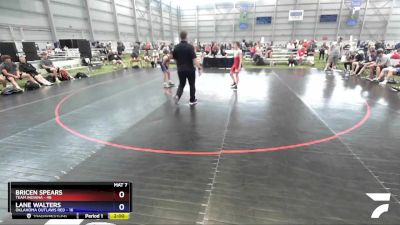 88 lbs Placement Matches (8 Team) - Bricen Spears, Team Indiana vs Lane Walters, Oklahoma Outlaws Red