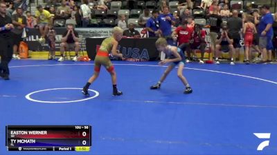 56 lbs Cons. Round 3 - Easton Werner, WI vs Ty McMath, FL