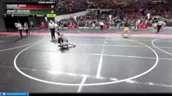 135 lbs Champ. Round 2 - Zander Weso, Laona-Wabeno vs Grant Melichar, Port Washington Piranha