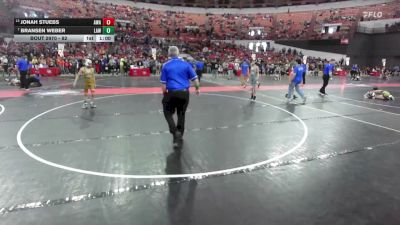 82 lbs 3rd Place Match - Bransen Weber, LAW vs Jonah Stuebs, Askren Wrestling Academy
