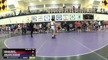 130 lbs Champ. Round 1 - Collin Hintz, Penn Wrestling Club vs Emiliano Vazquez, Hawkstyle Wrestling Club