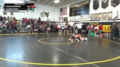 120 lbs Semifinal - Cooper Frost, Wapsie Valley vs Kolton Grotegut, Waukon