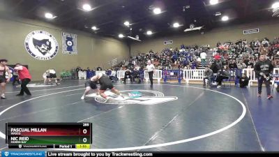 285 lbs Quarterfinal - Pascual Millan, Wasco vs Nic Reid, Morro Bay