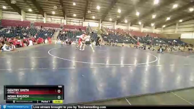 195 lbs Round 3 (8 Team) - Gentry Smith, IDAHO1 vs Noah Rausch, MONTANA3