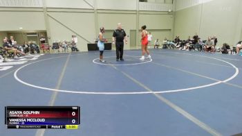 190 lbs Placement Matches (8 Team) - Asaiya Golphin, Texas Blue vs Vanessa McCloud, Florida