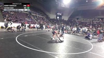 88 lbs Cons. Quarters - Hayden Gizzi, Widefield Wrestling Club vs Sonny Gonzalez, Pikes Peak Warriors Wrestling