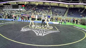 Girls-110 lbs Cons. Round 1 - Celine Frank, Oxford Hs Girls vs Raini Braska, Thornapple Kellogg Hs Girls