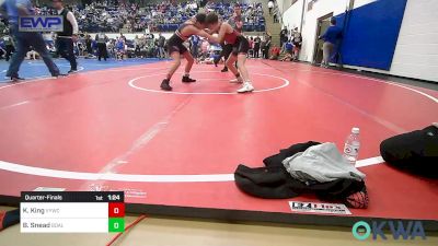 96 lbs Quarterfinal - Kase King, Verdigris Youth Wrestling vs Bentyn Snead, Barnsdall