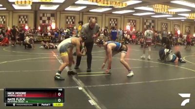 145 lbs Round 4 (6 Team) - NATE FLECK, Keystone Crush vs Nick Moore, Arsenal White