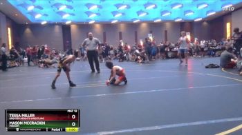 47 lbs Cons. Semi - Tessa Miller, Greater Heights Wrestling vs Mason McCrackin, Phenom