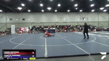 117 lbs Quarters & 1st Wb (16 Team) - Charli Raymond, Minnesota Blue vs Maritza Martinez, Texas Red