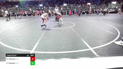 110 lbs Consi Of 8 #1 - Broderick Perkins, HURRICANE WRESTLING ACADEMY vs Colton Passley, Webb City Youth Wrestling