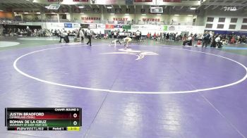 133 lbs Champ. Round 3 - Roman De La Cruz, University Of Saint Mary (KS) vs Justin Bradford, Cumberland (Tenn.)