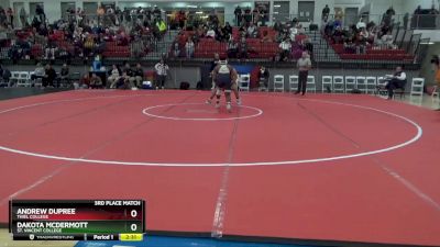 197 lbs 3rd Place Match - Dakota McDermott, St. Vincent College vs Andrew Dupree, Thiel College