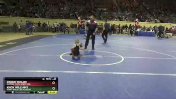 40 lbs Cons. Round 2 - Ayden Taylor, Clinton Youth Wrestling vs Knox Williams, Perry Wrestling Academy