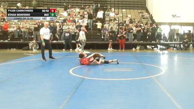 119-I lbs Consi Of 32 #2 - Tyler Carruthers, High Pace Wrestling Club vs Ethan Monteiro, Manhasset