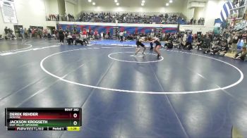 126 lbs Cons. Round 2 - Derek Rehder, Moscow vs Jackson Krogseth, East Valley (Spokane)