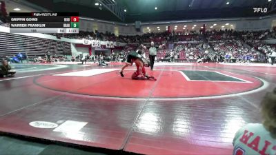 165 lbs Quarterfinals (8 Team) - Griffin Goins, BIXBY vs Warren Franklin, BROKEN ARROW