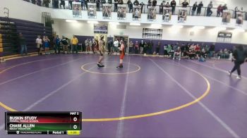 120 lbs Quarterfinal - Buskin Study, Powell Middle School vs Chase Allen, Rocky Mountain