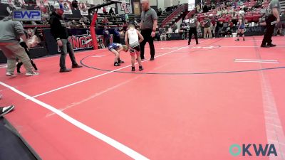 45 lbs Quarterfinal - Kross Kemble, Ponca City Wildcat Wrestling vs Kolter Short, Newkirk Takedown Club