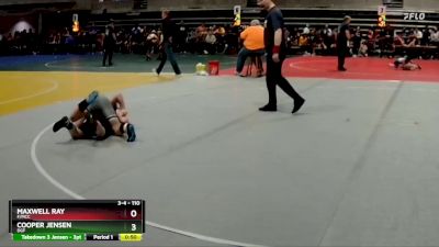 110 lbs Champ. Round 1 - Cooper Jensen, DGF vs Maxwell Ray, F/MCC