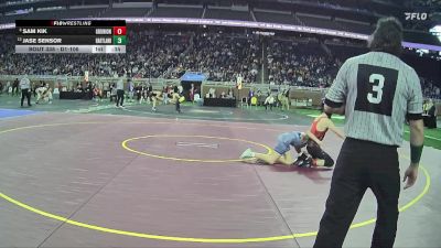 D1-106 lbs Cons. Semi - Sam Kik, Grand Rapids Union vs Jase Sensor, Hartland HS