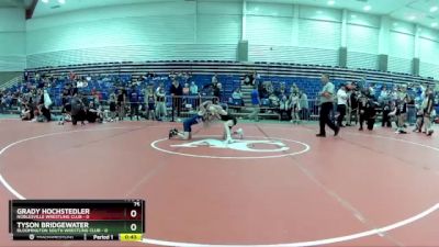 75 lbs Round 3 (6 Team) - Grady Hochstedler, Noblesville Wrestling Club vs Tyson Bridgewater, Bloomington South Wrestling Club