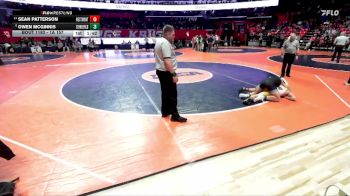 1A 157 lbs Cons. Round 1 - Sean Patterson, Westmont vs Owen McGinnis, Toledo (Cumberland)