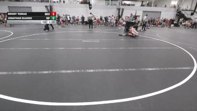 132 lbs Quarterfinals (8 Team) - Brody Tobias, Grit Mat Club Red vs Jonathan Suarez, Empire