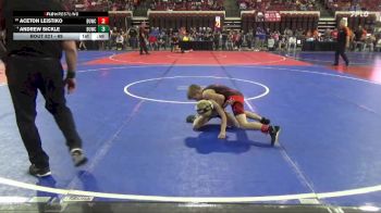 69 lbs Champ. Round 2 - Aceton Leistiko, Miles City Wrestling Club vs Andrew Sickle, Laurel Matburners