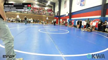 126 lbs Semifinal - Emry Fields, Muskogee Rougher Youth Wrestling vs Presley Sarra, Skiatook Youth Wrestling