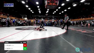 67 lbs Quarterfinal - Levi Wright, Weatherford Youth Wrestling vs Jaysten Wolfe, Team Nomad