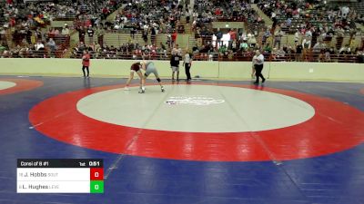 130 lbs Consi Of 8 #1 - Jeremiah Hobbs, South Effingham Mustang Wrestling Club vs Luke Hughes, Level Up Wrestling Center