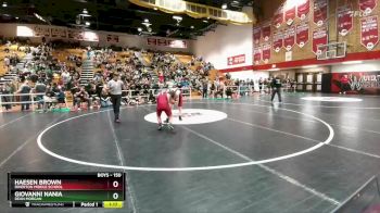 150 lbs Cons. Semi - Haesen Brown, Riverton Middle School vs Giovanni Nania, Dean Morgan