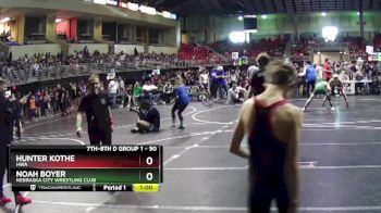 90 lbs Champ. Round 2 - Hunter Kothe, HWA vs Noah Boyer, Nebraska City Wrestling Club