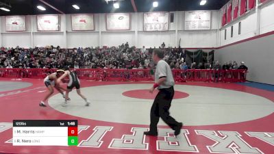 120 lbs Quarterfinal - Michaell Harris, Hampden Charter East vs Ryan Nero, Longmeadow