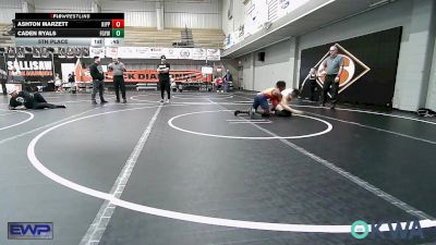 106 lbs 5th Place - Ashton Marzett, KIPP TULSA vs Caden Ryals, Fort Gibson Youth Wrestling