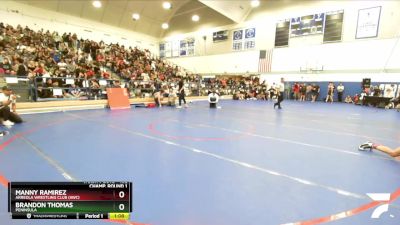 132 lbs Champ. Round 1 - Manny Ramirez, Arreola Wrestling Club (AWC) vs Brandon Thomas, Peninsula