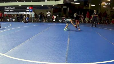92 lbs Cons. Sub-semis - Myles Allen, Super D Wrestling vs Elijah Wiley, Treehouse Wrestling