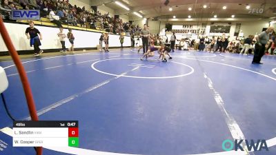 49 lbs Consi Of 4 - Luke Sandlin, Vian Wrestling Club vs Waylon Cooper, Sperry Wrestling Club